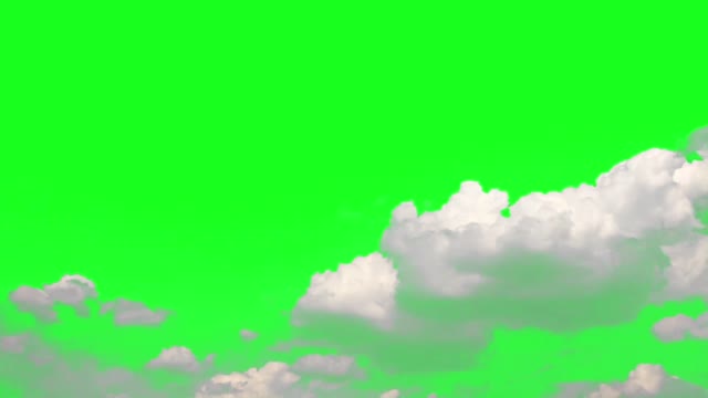 White Clouds green screen