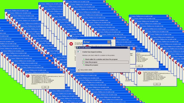Windows XP Virus Error green screen