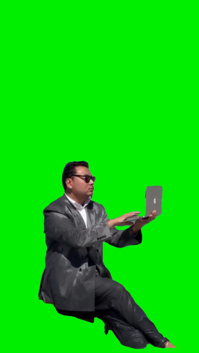 Working on Beach green screen
