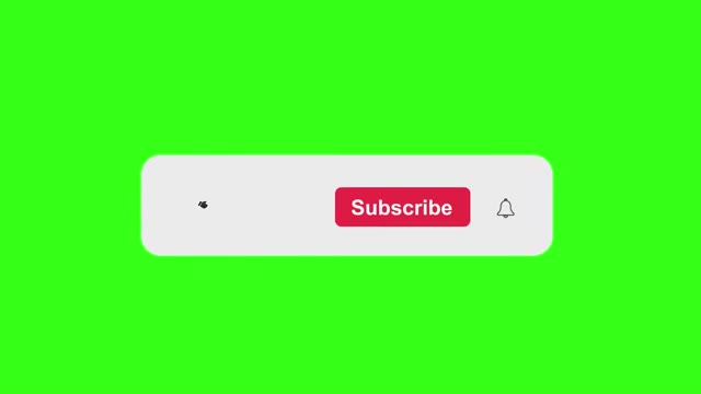 YouTube Subscribe and Like button green screen