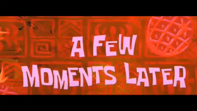 a few moments later green screen