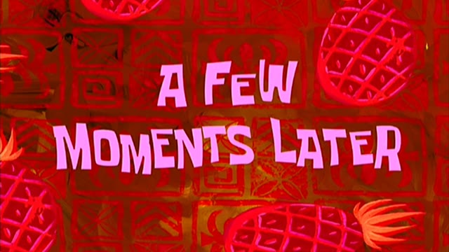 a few moments later green screen