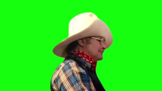 benny hill smiling green screen