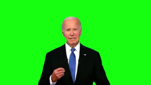 bidens debate green screen