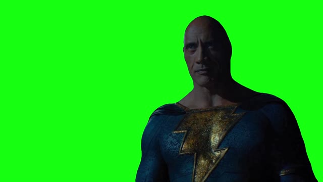 black adam meets Superman green screen