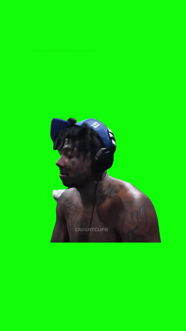 blueface mumbling green screen