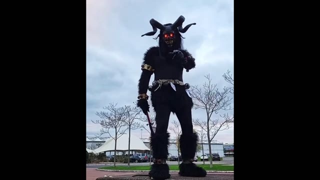 crampus dancing green screen