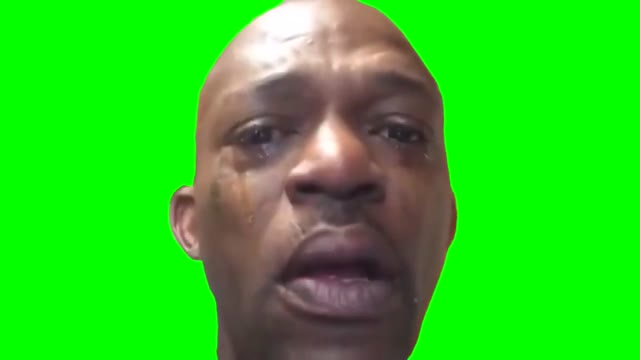 crying 1 green screen