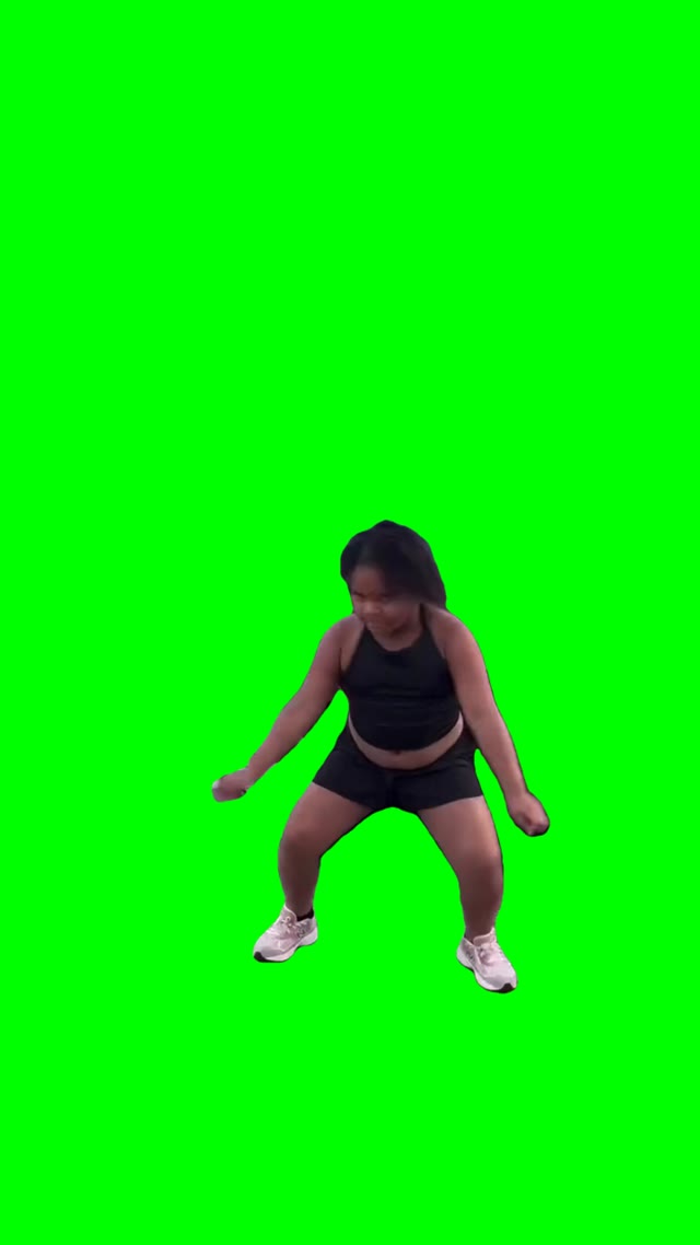girl busting out movrs green screen
