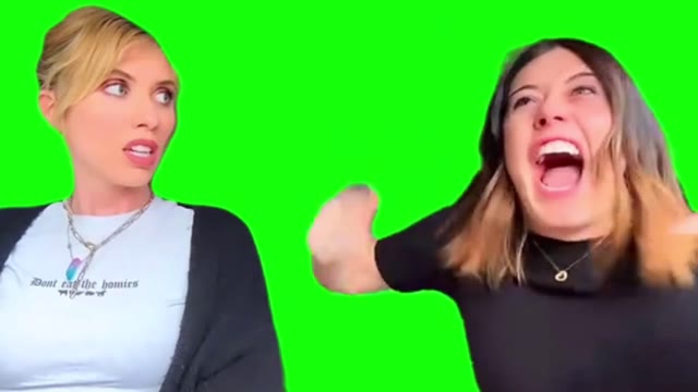 girlfriend signs green screen