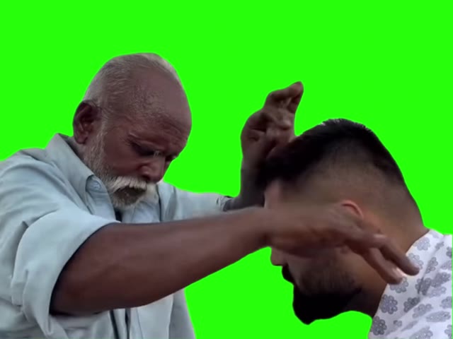 indian massage green screen