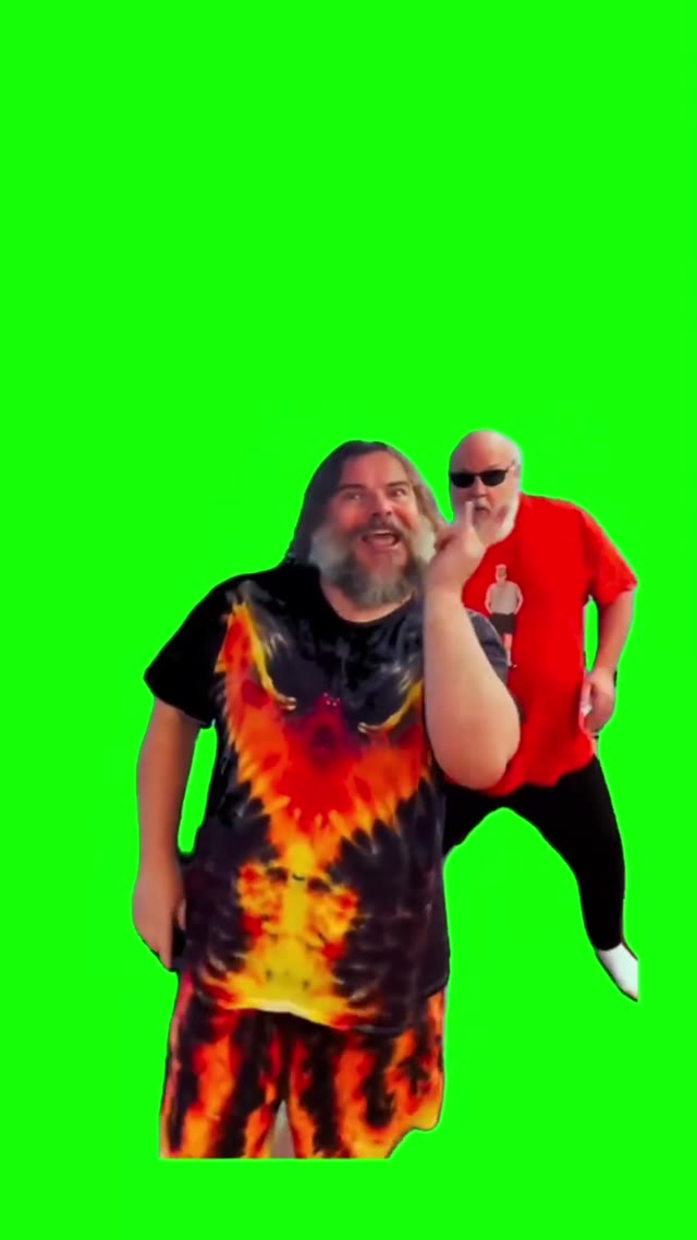 jack black sings green screen