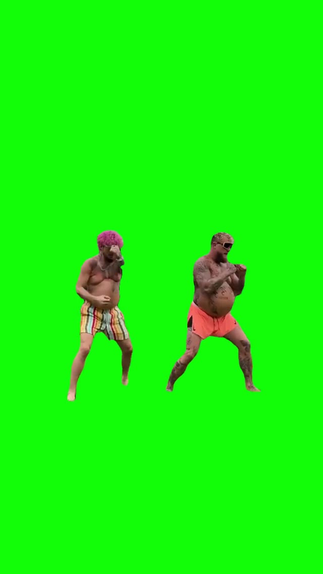 jake paul working out green screen