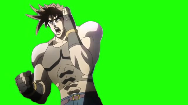 jojo Joseph Joestar Running green screen