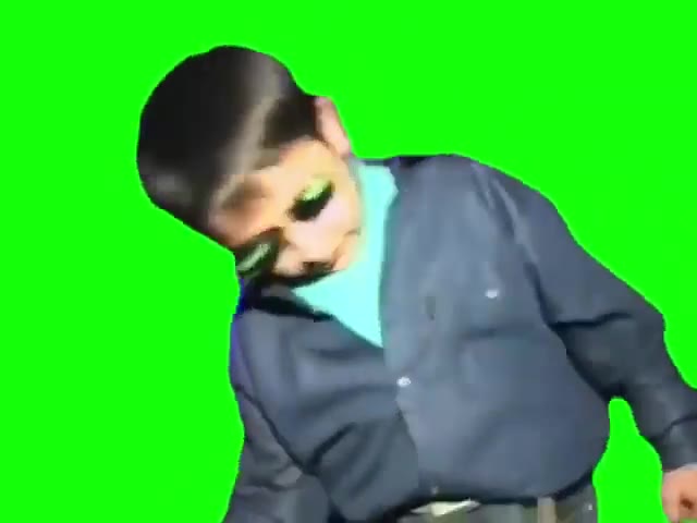 kid dancing green screen