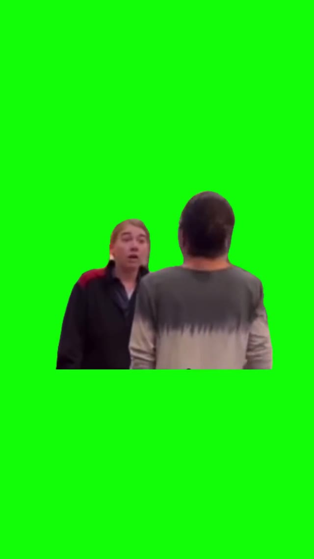 lady slaps employee green screen