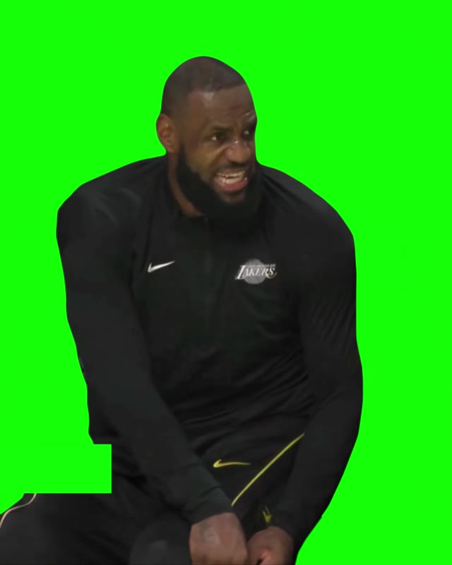 lebron james yes sir green screen