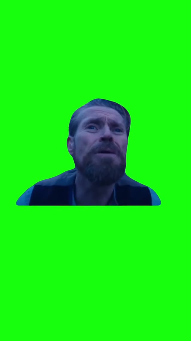 lookin up green screen