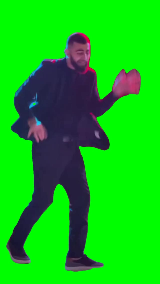 man Dancing green screen
