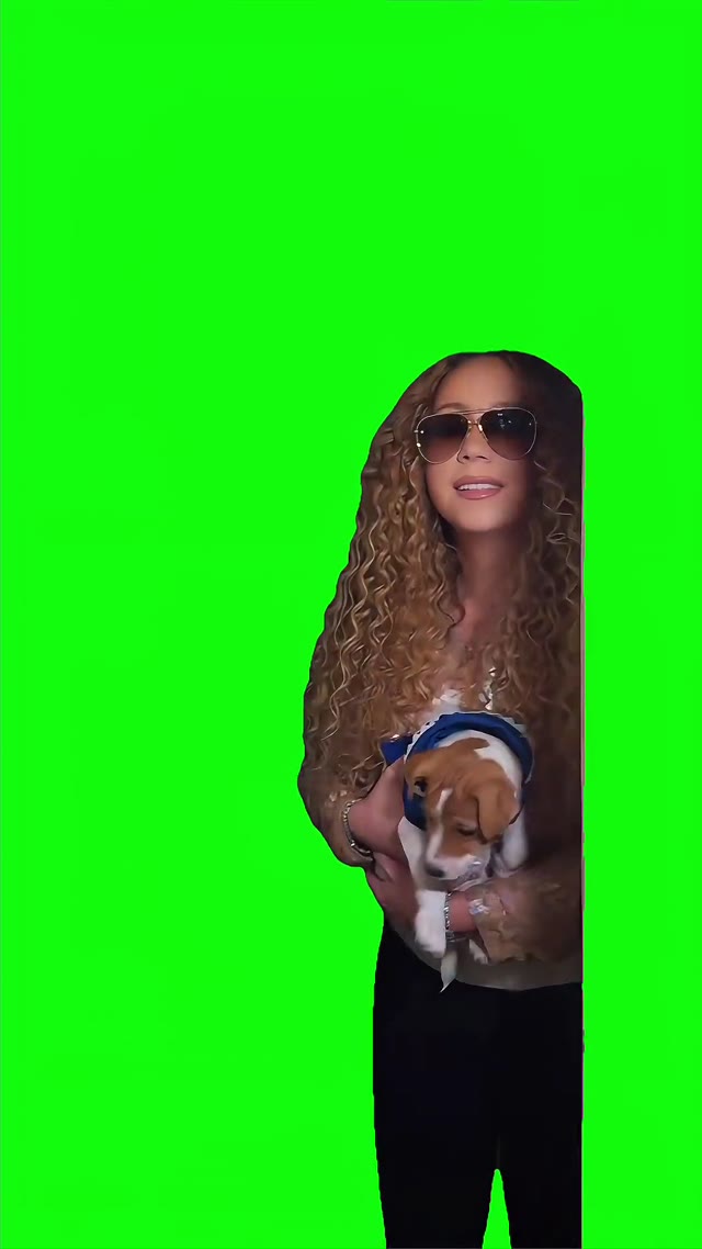 mariah carey not yet green screen