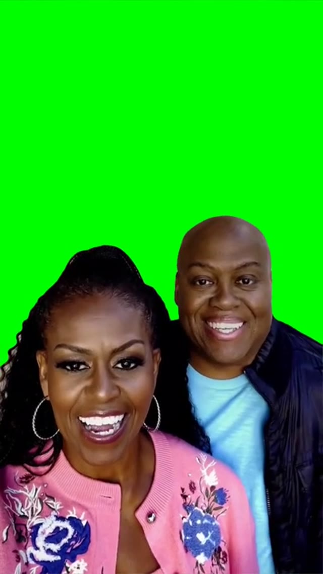 michele obama green screen