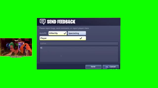 ninja stream sniping green screen