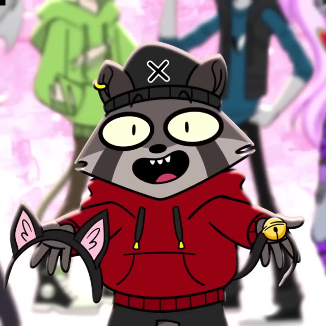 rocky rakoon sad cat dance green screen