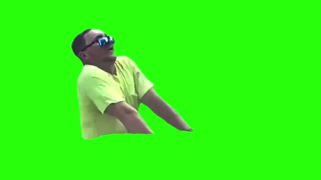 shaking man green screen