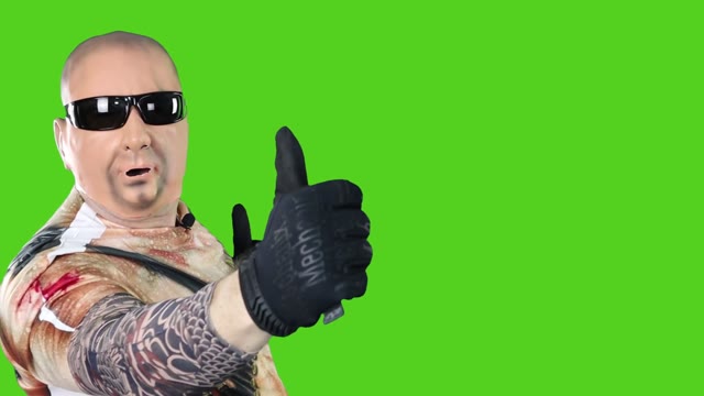 thumbs up for you buddy mafia gangster overlay free to use green screen